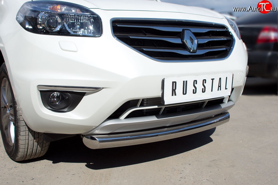 16 799 р. Одинарная защита переднего бампера диаметром 76 мм SLITKOFF Renault Koleos 1 Phase 2 (2011-2013)  с доставкой в г. Набережные‑Челны