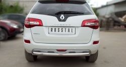 Одинарная защита заднего бампера из трубы диаметром 76 мм (рестайлинг) SLITKOFF Renault (Рено) Koleos (Колеос) ( 1) (2007-2016) 1 Phase 1, Phase 2, Phase 3