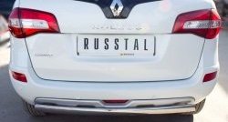 18 549 р. Защита заднего бампера (Ø75x42 мм, нержавейка) Russtal Renault Koleos Phase 1 (2007-2011)  с доставкой в г. Набережные‑Челны. Увеличить фотографию 2