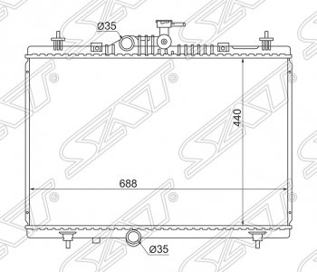 Радиатор двигателя SAT Renault Koleos 1 Phase 3 (2013-2016)