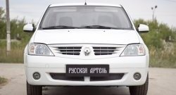 1 799 р. Защитная сетка решетки переднего бампера РА  Renault Logan  1 (2004-2010) дорестайлинг  с доставкой в г. Набережные‑Челны. Увеличить фотографию 2