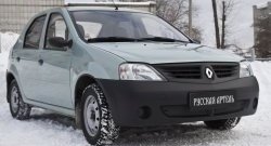 769 р. Зимняя заглушка решетки переднего бампера РА Renault Logan 1 дорестайлинг (2004-2010)  с доставкой в г. Набережные‑Челны. Увеличить фотографию 3