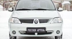 879 р. Зимняя заглушка решетки радиатора РА  Renault Logan  1 (2004-2010) дорестайлинг  с доставкой в г. Набережные‑Челны. Увеличить фотографию 3