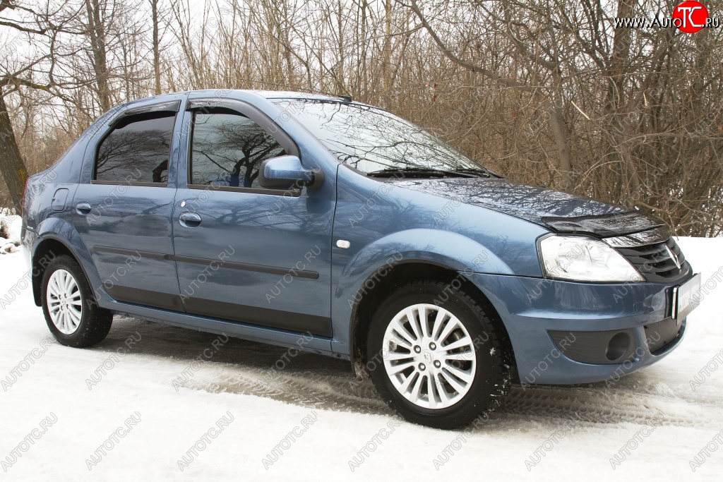 3 599 р. Молдинги RA (комплект)  Renault Logan  1 (2010-2016) рестайлинг (Поверхность глянец (под окраску), Неокрашенные)  с доставкой в г. Набережные‑Челны