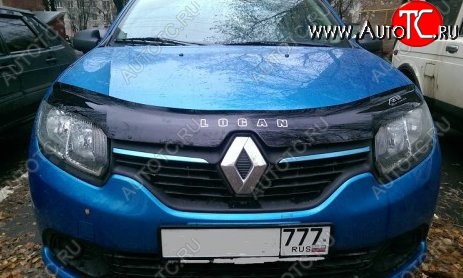 999 р. Дефлектор капота Russtal Renault Logan 2 рестайлинг (2018-2024)  с доставкой в г. Набережные‑Челны