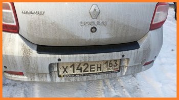 1 089 р. Накладка защитная на задний бампер Yuago Renault Logan 2 дорестайлинг (2014-2018)  с доставкой в г. Набережные‑Челны. Увеличить фотографию 4