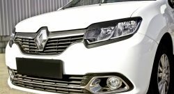 699 р. Реснички на фары RA Renault Logan 2 дорестайлинг (2014-2018) (Неокрашенные)  с доставкой в г. Набережные‑Челны. Увеличить фотографию 4