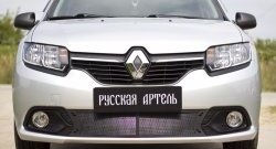 2 099 р. Защитная сетка в нижнюю часть бампера RA  Renault Logan  2 (2014-2018) дорестайлинг  с доставкой в г. Набережные‑Челны. Увеличить фотографию 3