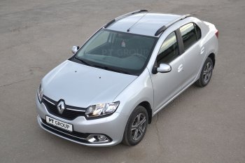 6 449 р. Рейлинги Petroil Tuning Комфорт Renault Logan 2 дорестайлинг (2014-2018) (Серебристый муар)  с доставкой в г. Набережные‑Челны. Увеличить фотографию 6