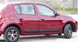 3 899 р. Молдинги дверей RA (Stepway, широкие, комплект)  Renault Sandero Stepway  (BS) (2010-2014) (Поверхность шагрень)  с доставкой в г. Набережные‑Челны. Увеличить фотографию 1