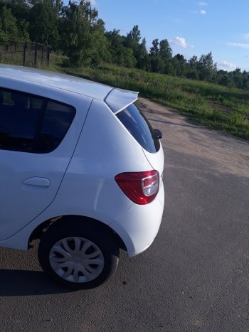 6 499 р. Спойлер INMAX Renault Sandero Stepway (B8) дорестайлинг (2014-2018) (неокрашенный)  с доставкой в г. Набережные‑Челны. Увеличить фотографию 3