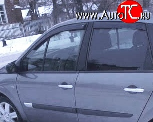 2 069 р. Дефлекторы окон (ветровики) Novline 4 шт  Renault Scenic  2 (2003-2009)  с доставкой в г. Набережные‑Челны