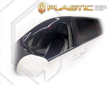 2 079 р. Дефлектора окон CA-Plastic  Toyota Sienna  XL30 (2010-2017) дорестайлинг (Classic полупрозрачный, Без хром. молдинга)  с доставкой в г. Набережные‑Челны. Увеличить фотографию 1