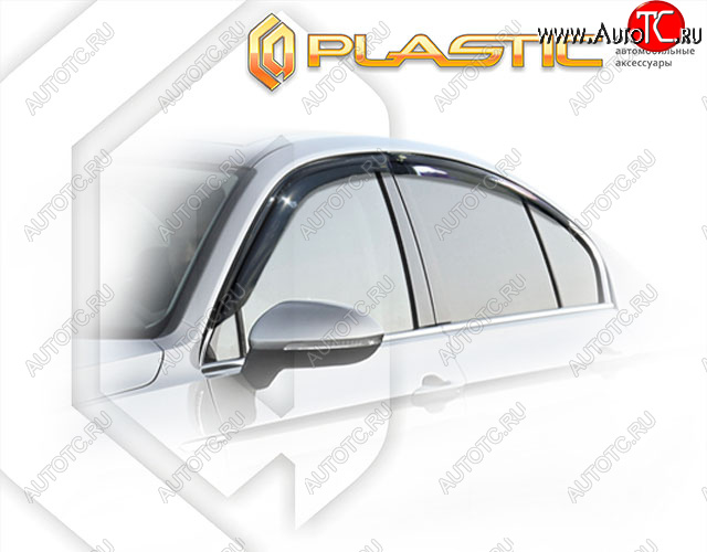 2 299 р. Дефлектора окон CA-Plastic Volkswagen Passat B8 седан дорестайлинг (2015-2019) (Classic полупрозрачный)  с доставкой в г. Набережные‑Челны