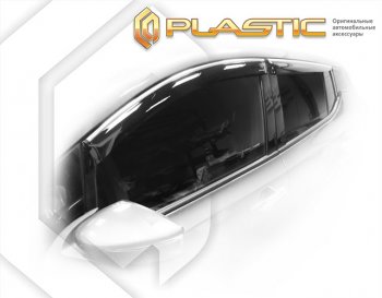 1 999 р. Ветровики дверей CA-Plastic Nissan Leaf 2 (ZE1) (2017-2024) (серия Classic полупрозрачный)  с доставкой в г. Набережные‑Челны. Увеличить фотографию 2