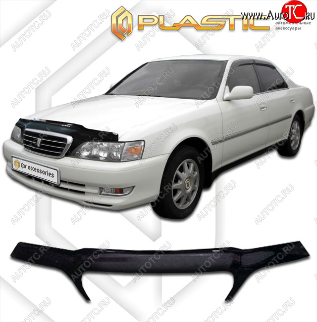 2 399 р. Дефлектор капота (exclusive) CA-Plastic  Toyota Cresta  X100 (1998-2001) рестайлинг (Classic чёрный, Без надписи)  с доставкой в г. Набережные‑Челны