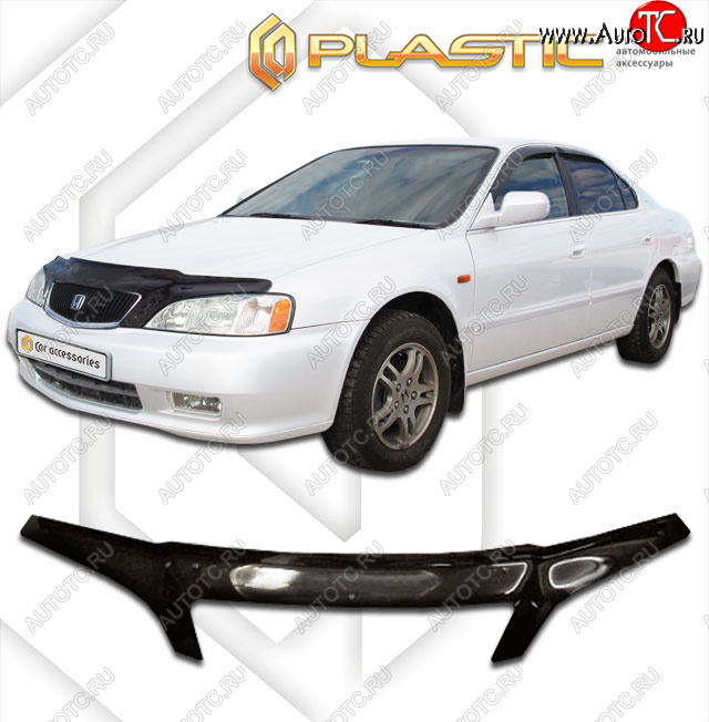 2 399 р. Дефлектор капота (exclusive) CA-Plastic  Honda Saber  2 (1998-2001) дорестайлинг (Classic чёрный, Без надписи)  с доставкой в г. Набережные‑Челны