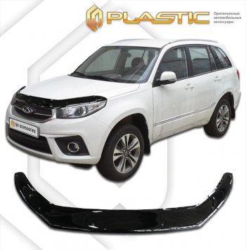 Дефлектор капота (exclusive) CA-Plastic Chery (Черри) Tiggo 3x (Тиго) (2017-2020) дорестайлинг