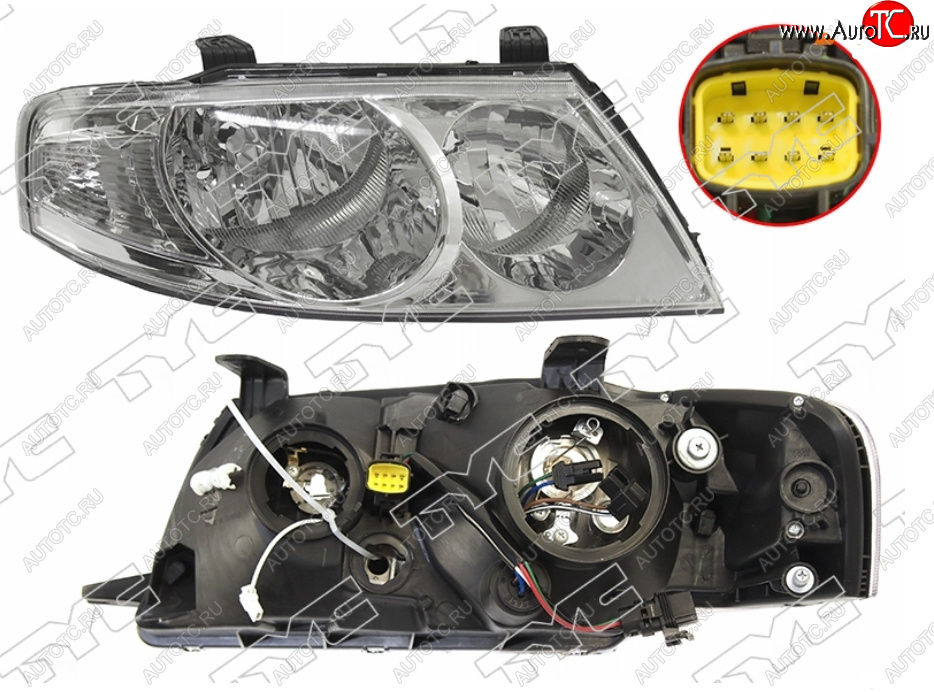 12 249 р. Правая фара (EURO, под электрокорректор) TYC  Nissan Almera Classic  седан (2006-2013) B10  с доставкой в г. Набережные‑Челны