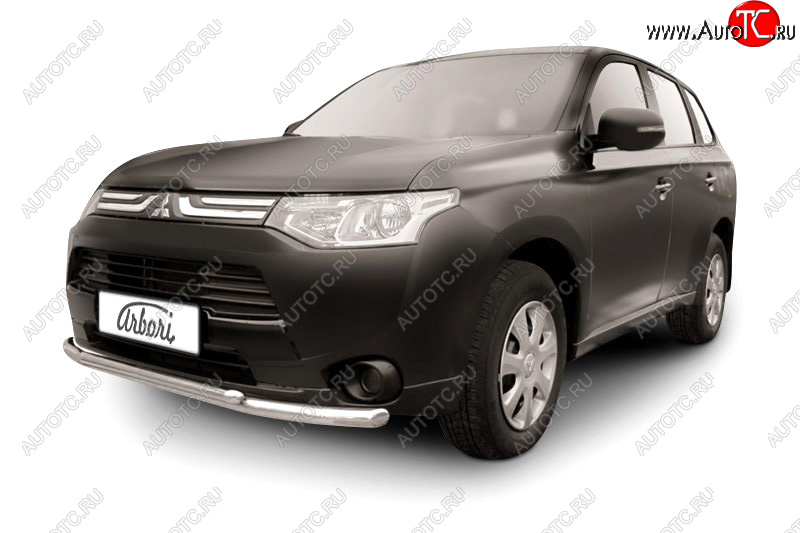 21 999 р. Защита переднего бампера двойная (диаметр 57+42 мм) Arbori Mitsubishi Outlander GF дорестайлинг (2012-2014)  с доставкой в г. Набережные‑Челны