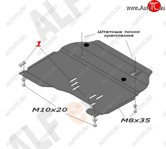 13 299 р. Защита картера двигателя и КПП Alfeco  Chevrolet Captiva (2006-2011)  дорестайлинг (Алюминий 4 мм)  с доставкой в г. Набережные‑Челны