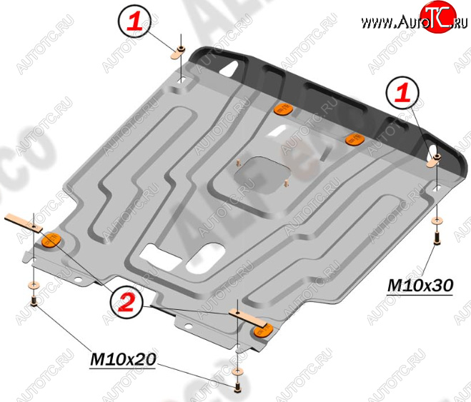 15 399 р. Защита картера двигателя и КПП Alfeco  Chevrolet Lacetti ( седан,  универсал,  хэтчбек) (2002-2013) (Алюминий 4 мм)  с доставкой в г. Набережные‑Челны