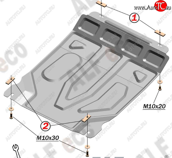 10 499 р. Защита картера двигателя и КПП Alfeco  Chevrolet Lanos  T100 (2002-2017) седан (Алюминий 4 мм)  с доставкой в г. Набережные‑Челны