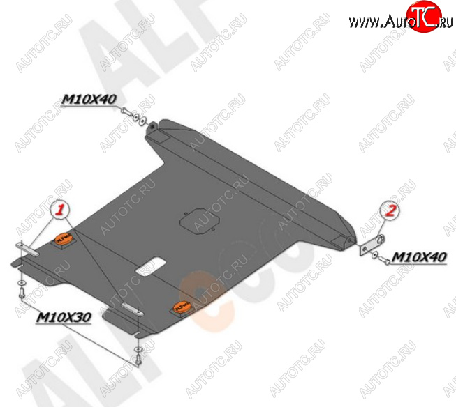 17 349 р. Защита картера двигателя и КПП Alfeco  Chevrolet Rezzo (2000-2008) (Алюминий 4 мм)  с доставкой в г. Набережные‑Челны