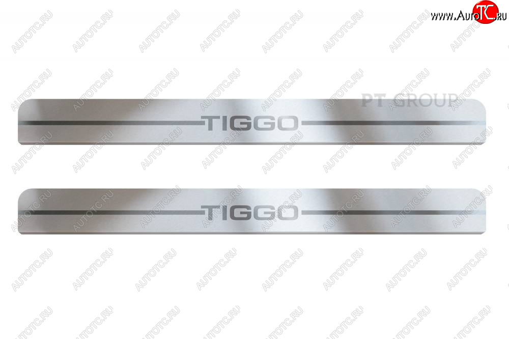 2 499 р. Пороги накладки Petroil Tuning Chery Tiggo 7 PRO (2019-2025) (полированная нержавейка)  с доставкой в г. Набережные‑Челны