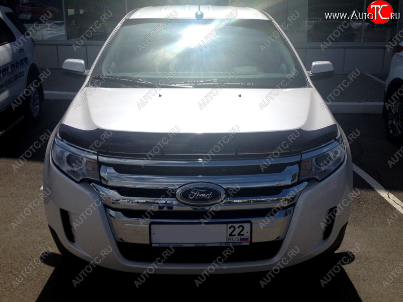 3 299 р. Дефлектор капота SIM Ford Edge U387 рестайлинг (2011-2015)  с доставкой в г. Набережные‑Челны