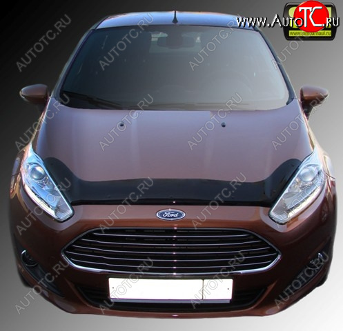 2 879 р. Дефлектор капота SIM Ford Fiesta 6 хэтчбэк 3 дв. рестайлинг (2012-2019)  с доставкой в г. Набережные‑Челны