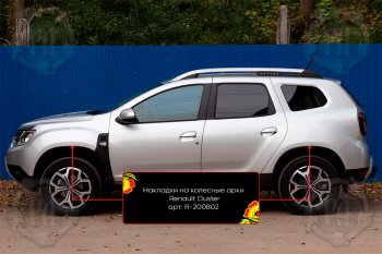 5 399 р. Накладки на колесные арки Вариант 2 Русская Артель  Renault Duster  HM (2021-2024) рестайлинг (Поверхность текстурная)  с доставкой в г. Набережные‑Челны. Увеличить фотографию 1