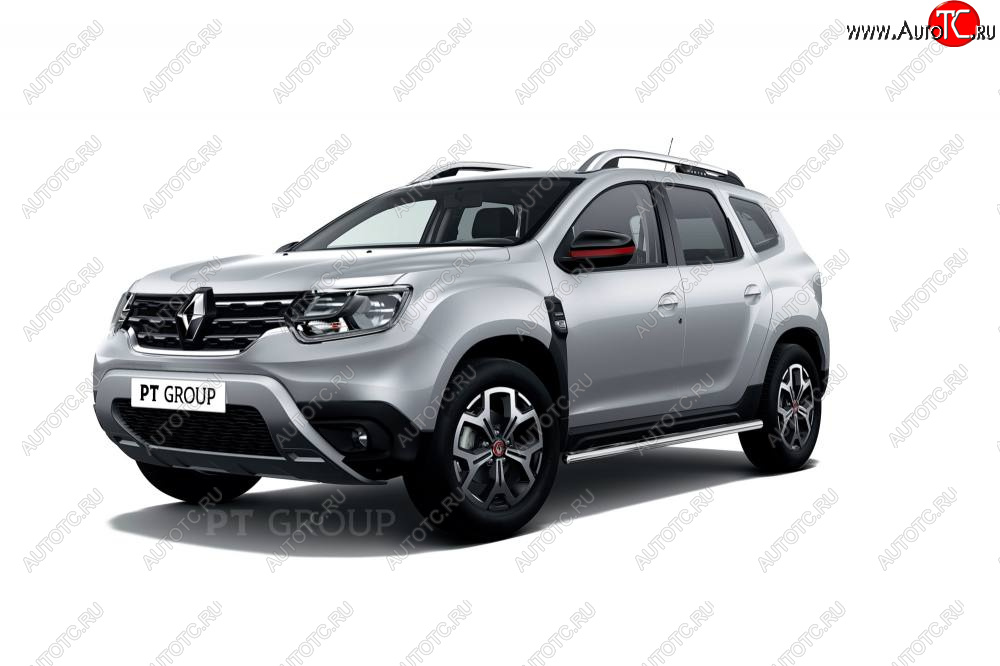 18 089 р. Защита порогов (прямая, Ø63 мм) Petroil Tuning  Renault Duster  HM (2021-2024) рестайлинг (полированная нержавейка)  с доставкой в г. Набережные‑Челны