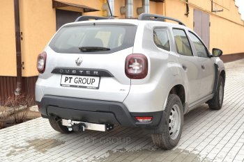 18 399 р. Фаркоп (с нержавеющей накладкой) Petroil Tuning Renault Duster HM (2020-2024) (Без заглушки )  с доставкой в г. Набережные‑Челны. Увеличить фотографию 2