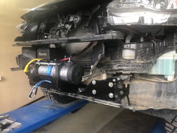 22 349 р. Площадка под лебёдку РИФ (в штатный бампер) Toyota Fortuner AN160 дорестайлинг (2015-2020)  с доставкой в г. Набережные‑Челны. Увеличить фотографию 5