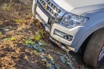 38 999 р. Бампер передний силовой РИФ Mitsubishi Pajero 4 V90 дорестайлинг (2006-2011) (Под площадку для лебёдки RIFPJR-30000 с защитой радиатора)  с доставкой в г. Набережные‑Челны. Увеличить фотографию 5