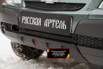 1 199 р. Защитная сетка решетки переднего бампера Русская Артель  Chevrolet Niva  2123 (2009-2020), Лада 2123 (Нива Шевроле) (2009-2020) (Поверхность текстурная)  с доставкой в г. Набережные‑Челны. Увеличить фотографию 3