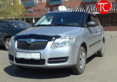 1 754 р. Дефлектор капота NovLine Skoda Fabia Mk2 хэтчбэк дорестайлинг (2007-2010)  с доставкой в г. Набережные‑Челны