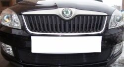 1 469 р. Сетка на бампер (рестайлинг) Russtal (черная) Skoda Fabia Mk2 универсал дорестайлинг (2007-2010)  с доставкой в г. Набережные‑Челны. Увеличить фотографию 4