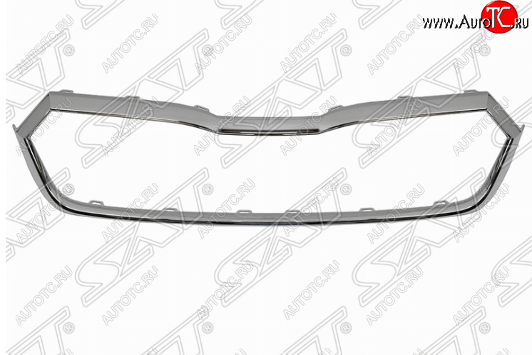 3 579 р. Молдинг решетки радиатора SAT (хром)  Skoda Octavia  А8 (2019-2022) лифтбэк  с доставкой в г. Набережные‑Челны