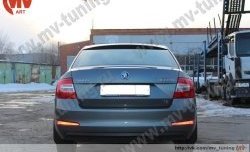 4 649 р. Козырёк на заднее стекло RS Skoda Octavia A7 дорестайлинг лифтбэк (2012-2017) (Неокрашенный)  с доставкой в г. Набережные‑Челны. Увеличить фотографию 3