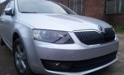 2 569 р. Сетка (для комплектации Ambition, Elegance) на бампер Russtal (черная) Skoda Octavia A7 дорестайлинг лифтбэк (2012-2017)  с доставкой в г. Набережные‑Челны. Увеличить фотографию 3