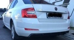 6 199 р. Накладка на задний бампер Rieger Style Skoda Octavia A7 дорестайлинг лифтбэк (2012-2017) (Неокрашенная)  с доставкой в г. Набережные‑Челны. Увеличить фотографию 6