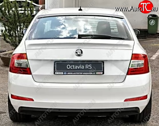 2 949 р. Лип спойлер CT Skoda Octavia A7 рестайлинг лифтбэк (2016-2020) (Неокрашенный)  с доставкой в г. Набережные‑Челны