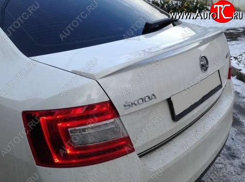 3 699 р. Лип спойлер RS Style Skoda Octavia A7 рестайлинг лифтбэк (2016-2020) (Неокрашенный)  с доставкой в г. Набережные‑Челны