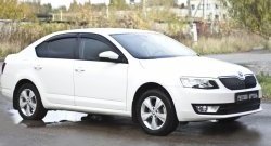 979 р. Зимняя заглушка решетки переднего бампера РА  Skoda Octavia  A7 (2012-2020) дорестайлинг лифтбэк, дорестайлинг универсал, рестайлинг универсал  с доставкой в г. Набережные‑Челны. Увеличить фотографию 3