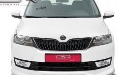 5 999 р. Накладка на передний бампер CSR style  Skoda Rapid ( NH3,  NH1) (2012-2017) дорестайлинг лифтбэк, хэтчбэк дорестайлинг (Неокрашенная)  с доставкой в г. Набережные‑Челны. Увеличить фотографию 1