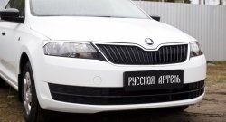 579 р. Реснички на фары RA  Skoda Rapid ( NH3,  NH1) (2012-2017) дорестайлинг лифтбэк, хэтчбэк дорестайлинг (Неокрашенные)  с доставкой в г. Набережные‑Челны. Увеличить фотографию 4