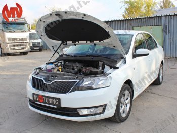 2 969 р. Упор капота MV-Tuning (одинарный) Skoda Rapid NH3 дорестайлинг лифтбэк (2012-2017)  с доставкой в г. Набережные‑Челны. Увеличить фотографию 4