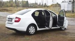 2 149 р. Накладки на порожки автомобиля RA Skoda Rapid NH3 дорестайлинг лифтбэк (2012-2017) (Комплект (передние+задние))  с доставкой в г. Набережные‑Челны. Увеличить фотографию 4